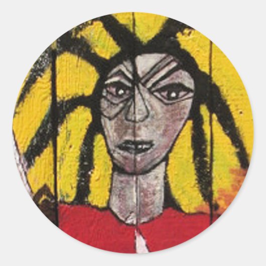 DREAD ALS GITARIST RUNDER AUFKLEBER (Vorderseite)