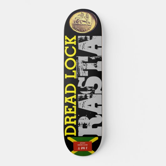 DREAD LOCK RASTA Skateboard (Vorderseite)