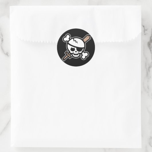 Dread Pirate Pete Runder Aufkleber (Tasche)