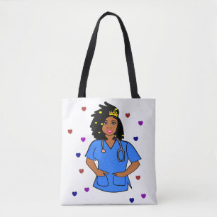 Dread sperrt Krankenpfleger Afro Girl Care Giver Tasche