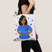 Dread sperrt Krankenpfleger Afro Girl Care Giver Tasche (Von Nahem)