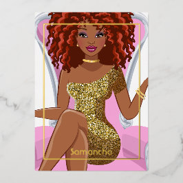 Dreadlock Birthday Party Foil Einladung