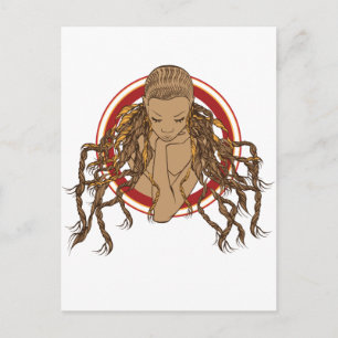 Dreadlock Girl Postkarte