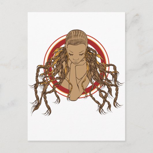 Dreadlock Girl Postkarte (Vorderseite)