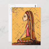 Dreadlock-Girl Postkarte (Vorne/Hinten)