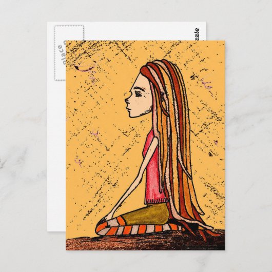 Dreadlock-Girl Postkarte (Vorne/Hinten)