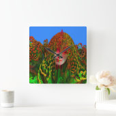 Dreadlock Holiday Quadratische Wanduhr (Zuhause)