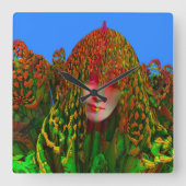 Dreadlock Holiday Quadratische Wanduhr (Vorderseite)