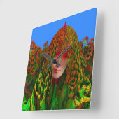 Dreadlock Holiday Quadratische Wanduhr (Winkel)