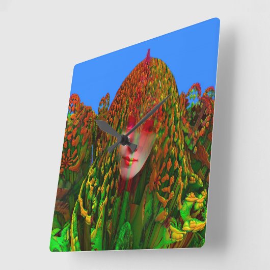 Dreadlock Holiday Quadratische Wanduhr (Winkel)