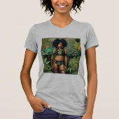 Dreadlock Queen Cheeba Heather Gray T - Shirt (Vorderseite)