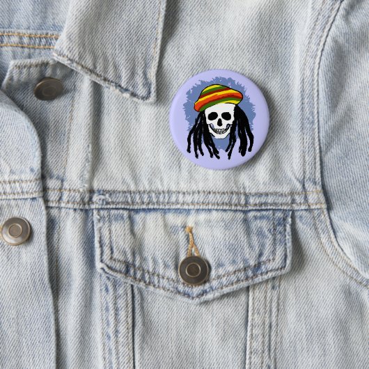 Dreadlock Schädel Button (Beispiel)