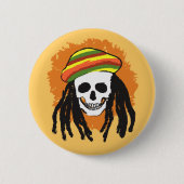 Dreadlock Schädel Button (Vorderseite)