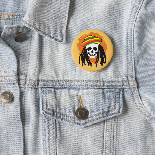 Dreadlock Schädel Button (Beispiel)