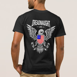 Dreadnaught Adler Flag (Farbe) Logo T-Shirt