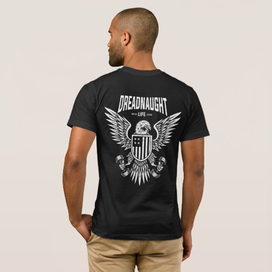 Dreadnaule Eagle Flag Logo T-Shirt (Schwarz voll)