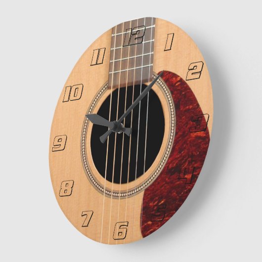Dreadnought Acoustic 6 String Guitar Große Wanduhr (Winkel)