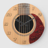 Dreadnought Acoustic 6 String Guitar Große Wanduhr (Vorderseite)