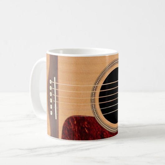 Dreadnought Acoustic 6 String Guitar Kaffeetasse (Vorderseite Links)