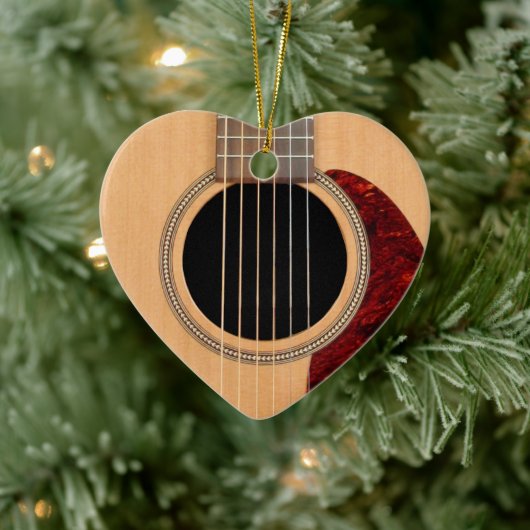 Dreadnought Acoustic 6 String Guitar Keramik Ornament (Baum)