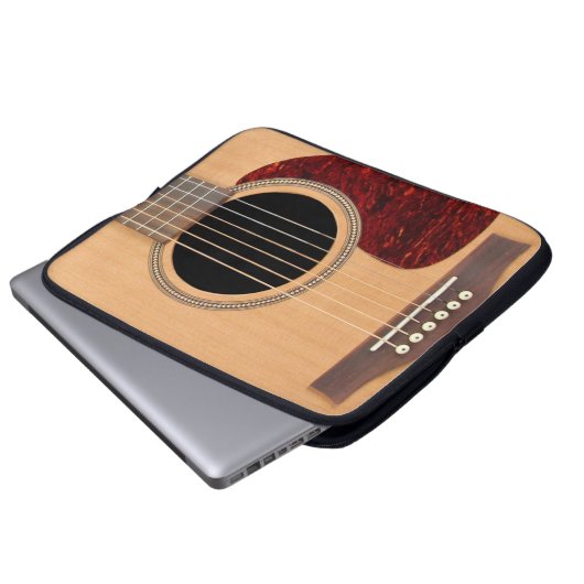 Dreadnought Acoustic 6 String Guitar Laptopschutzhülle (Vorne Knopf)