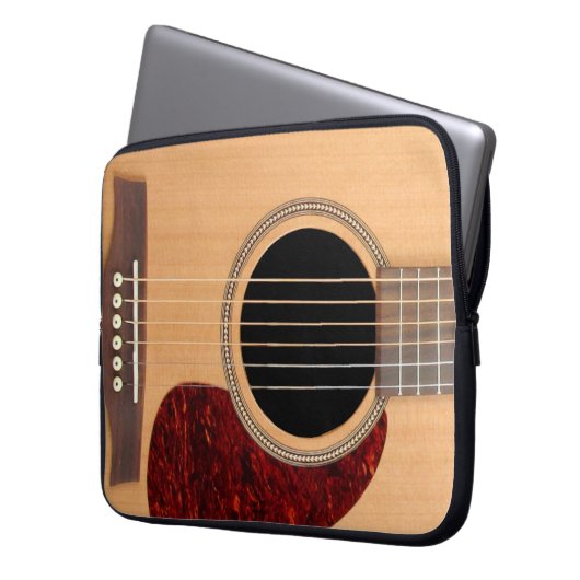 Dreadnought Acoustic 6 String Guitar Laptopschutzhülle (Vorderseite Links)
