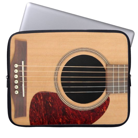 Dreadnought Acoustic 6 String Guitar Laptopschutzhülle (Vorderseite)