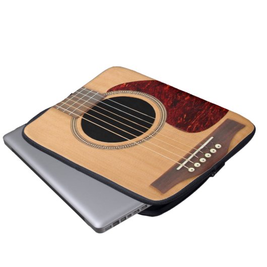 Dreadnought Acoustic 6 String Guitar Laptopschutzhülle (Vorne Knopf)
