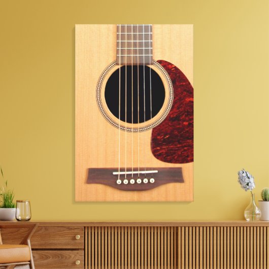 Dreadnought Acoustic 6 String Guitar Leinwanddruck (Insitu (Wohnzimmer))