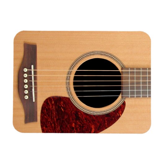 Dreadnought Acoustic 6 String Guitar Magnet (Horizontal)