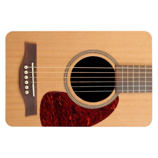 Dreadnought Acoustic 6 String Guitar Magnet (Horizontal)