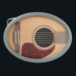 Dreadnought Acoustic 6 String Guitar Ovale Gürtelschnalle<br><div class="desc">Dreadnought Acoustic 6 String Guitar</div>