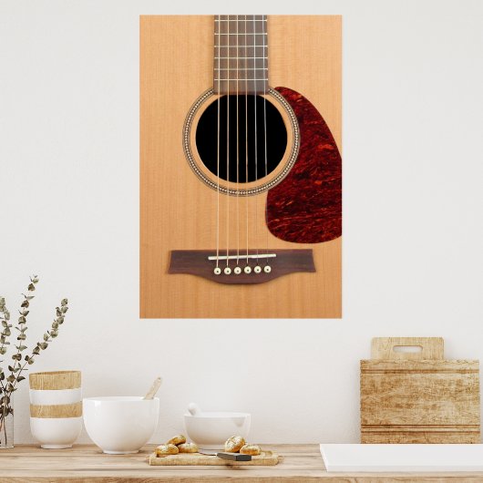 Dreadnought Acoustic 6 String Guitar Poster (Küche)