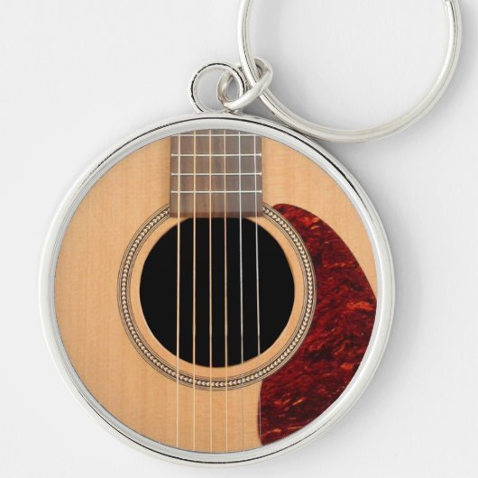 Dreadnought Acoustic 6 String Guitar Schlüsselanhänger (Vorne)