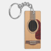 Dreadnought Acoustic 6 String Guitar Schlüsselanhänger (Vorderseite links)