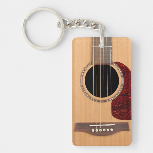 Dreadnought Acoustic 6 String Guitar Schlüsselanhänger (Vorderseite)