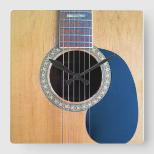Dreadnought Acoustic Guitar Quadratische Wanduhr
