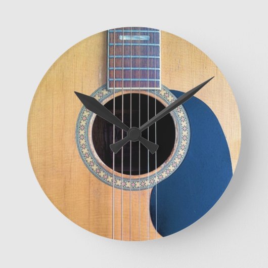 Dreadnought Acoustic Guitar Runde Wanduhr (Vorderseite)
