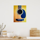 Dreadnought-Akustikgitarre 6-String Künstler-Desig Poster (Küche)