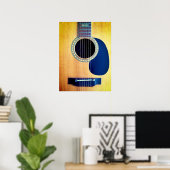 Dreadnought-Akustikgitarre 6-String Künstler-Desig Poster (Heimbüro)