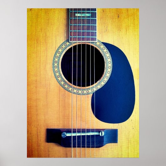 Dreadnought-Akustikgitarre 6-String Künstler-Desig Poster (Vorne)