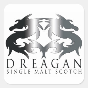 Dreagan Quadratischer Aufkleber