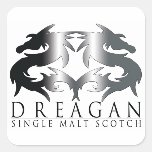 Dreagan Quadratischer Aufkleber (Vorderseite)