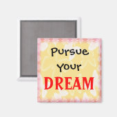 Dream-3 Word Zitat Motivierend Magnet (Vorderseite/Rückseite)