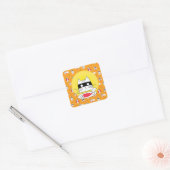 Dream Adventure Cat Fish Square Sticker (Umschlag)