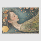 Dream Amid Moonlit Blume - Decoupage - Seidenpapier (Vorderseite)