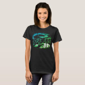 "Dream" Aqua Light Green Inspiration Art Design T-Shirt (Vorne ganz)