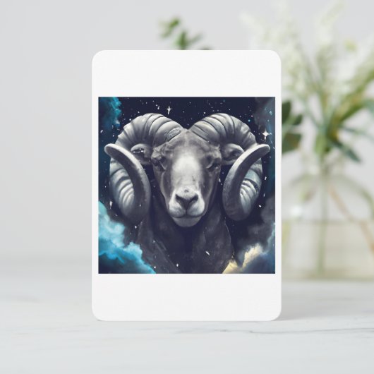 Dream Aries Dankeskarte (Stehend Vorderseite)
