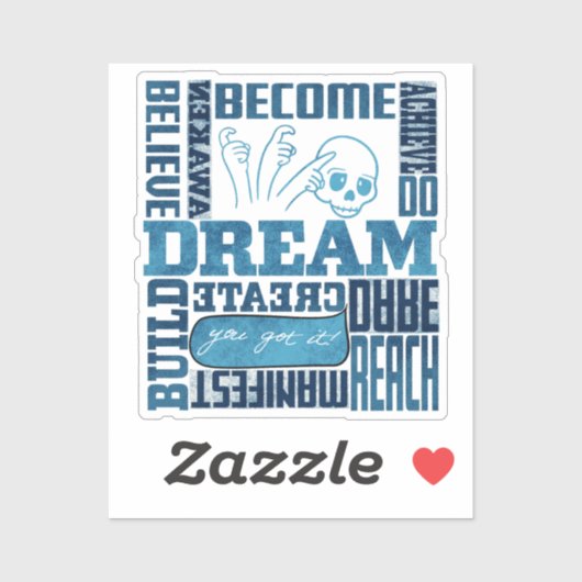 Dream - ASL Design Aufkleber (Blatt)