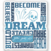 Dream - ASL Design Aufkleber (Vorderseite)